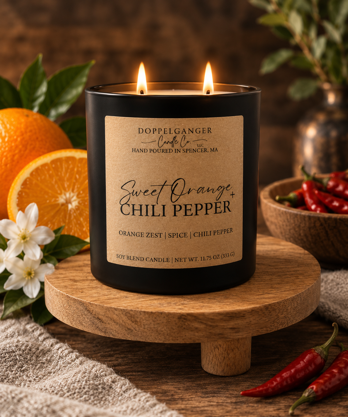 Sweet Orange + Chili Pepper Candle