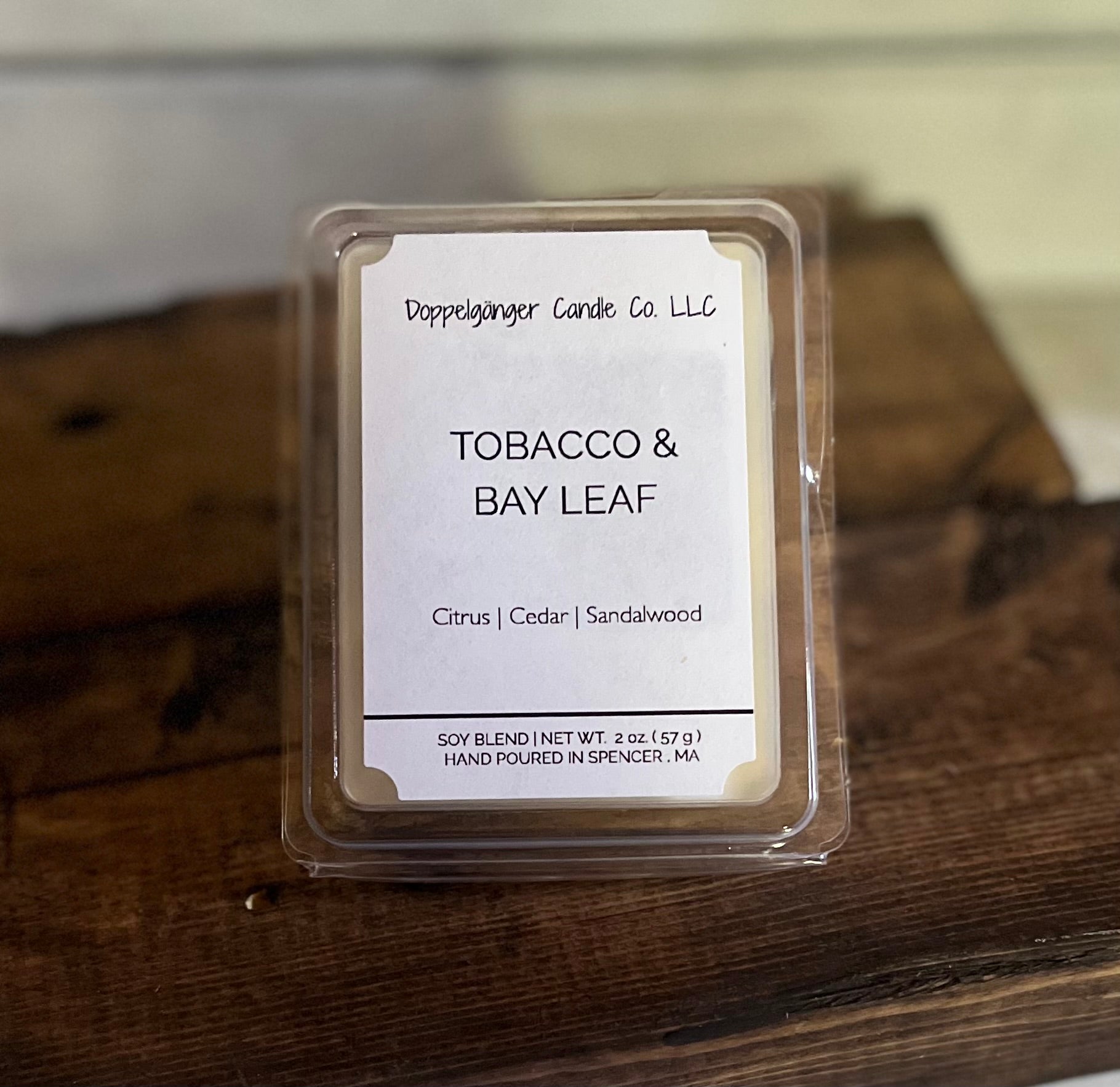 Tobacco & Bay Leaf Wax Melt – Doppelgänger Candle Company LLC